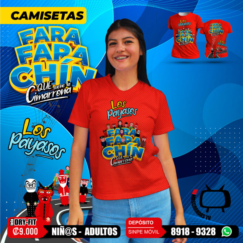 Camiseta FaraFaraChin 1 Naranja - Imagen 3
