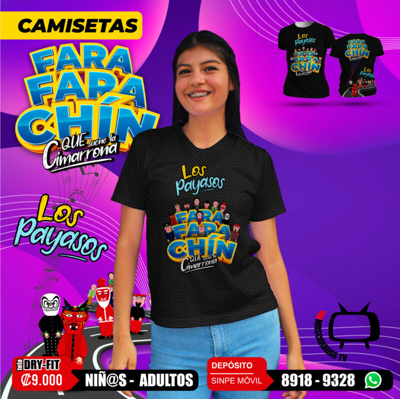 Camiseta FaraFaraChin 1 Negra - Imagen 3