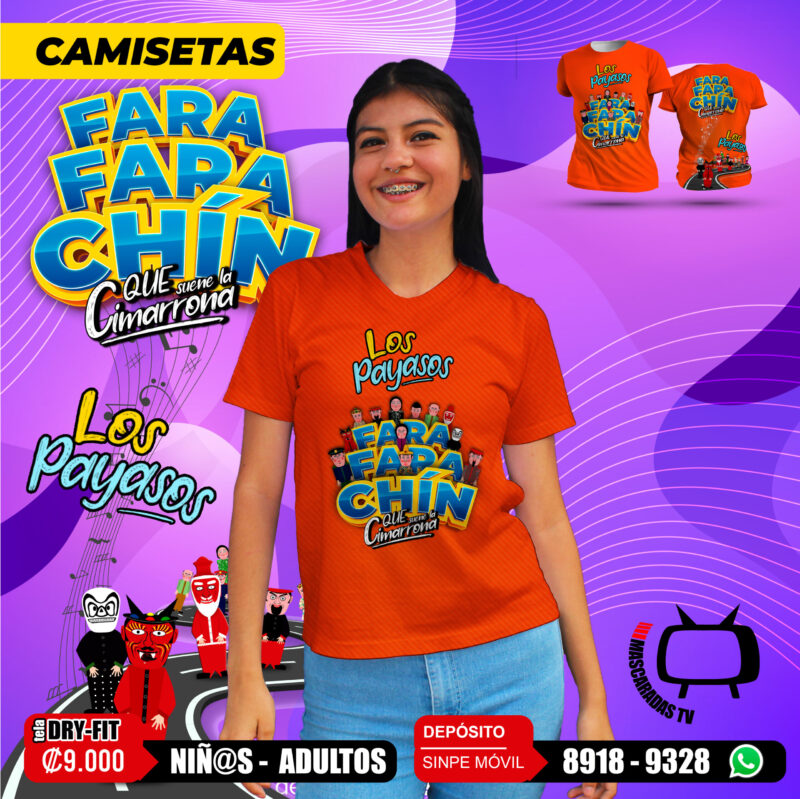 Camiseta FaraFaraChin 1 Roja - Imagen 2