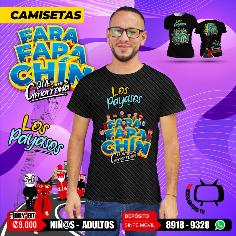 Camiseta FaraFaraChin 1 Negra - Imagen 2