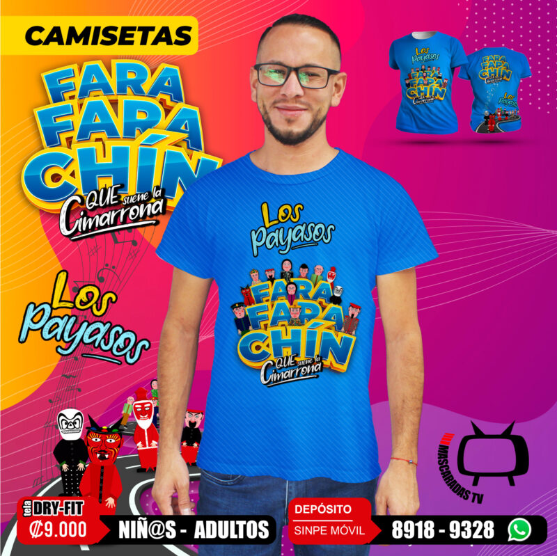 Camiseta FaraFaraChin 1 Azul - Imagen 3